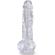 King Cock Clear - Realistic Penis With Balls 16.5 CM Transparent