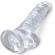 King Cock Clear - Realistic Penis With Balls 16.5 CM Transparent