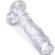 King Cock Clear - Realistic Penis With Balls 16.5 CM Transparent