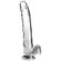 King Cock Clear - Dildo With Testicles 24.8 CM Transparent