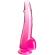 King Cock Clear - Dildo With Testicles 19 CM Pink