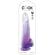 King Cock Clear - Dildo With Testicles 19 CM Purple