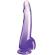 King Cock Clear - Dildo With Testicles 19 CM Purple