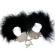 Adrien Lastic - Metal Handcuffs With Black Feathers