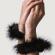 Adrien Lastic - Metal Handcuffs With Black Feathers