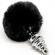 Alive - Anal Pleasure Plug Spiral Metal Fluffy Black Size S