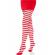 Leg Avenue - WHITE/RED Striped Tights