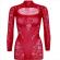 Leg Avenue - Mini Dress With Lace Long Sleeve Red