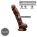 Silexd - Model 1 Realistic Penis Premium Silexpan Silicone Brown 17.5 CM