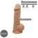 Silexd - Model 1 Realistic Penis Premium Silexpan Silicone Caramel 21.5 CM