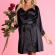 Livco Corsetti Fashion - Ariladyen Lc 90568 Dressing Gown + Panty Black