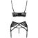 Livco Corsetti Fashion - Moridam Lc 90552 Bra + Garter Belt + Panty Negro