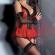 Livco Corsetti Fashion - Red Rose Lc 90130 Corset + Panty Red