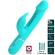 Pretty Love - Kampas Rabbit 3 In 1 Multifunction Vibrator With Tongue Aqua Green