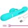 Pretty Love - Kampas Rabbit 3 In 1 Multifunction Vibrator With Tongue Aqua Green