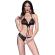 Chilirose - Cr 4410 Bodysuit Crotchless Black S/M