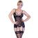 Chilirose - Cr 4415 Set Corset Black S/M