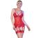 Chilirose - Cr 4415 Set Corset Red S/M