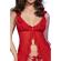 Chilirose - Cr 4696 Babydoll & Thong Crotchless Red L/XL