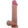 Pretty Love - Sliding Skin Series Realistic Dildo With Sliding Skin Suction Cup Brown 26 CM