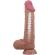 Pretty Love - Sliding Skin Series Realistic Dildo With Sliding Skin Suction Cup Brown 24 CM