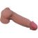 Pretty Love - Sliding Skin Series Realistic Dildo With Sliding Brown Skin Suction Cup 21.8 CM