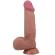 Pretty Love - Sliding Skin Series Realistic Dildo With Sliding Brown Skin Suction Cup 21.8 CM