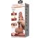 Pretty Love - Sliding Skin Series Realistic Dildo With Sliding Brown Skin Suction Cup 21.8 CM