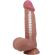 Pretty Love - Sliding Skin Series Realistic Dildo With Sliding Brown Skin Suction Cup 20.6 CM