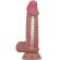 Pretty Love - Sliding Skin Series Realistic Dildo With Sliding Brown Skin Suction Cup 19.4 CM