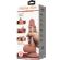 Pretty Love - Sliding Skin Series Realistic Dildo With Sliding Brown Skin Suction Cup 19.4 CM