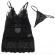 Subblime - Babydoll With Adjustable Lace Straps Black