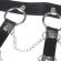 Subblime - Chest Harness Leather Chains Black One Size