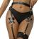 Subblime - Leather Chainleg Harness Black One Size