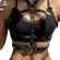 Subblime - Leather Ring Chest Harness Black One Size