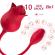 Armony - Pink Clitoris Stimulator Vibrator With Tail 10 Modes Red