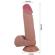 Pretty Love - Sliding Skin Series Realistic Dildo With Sliding Skin Suction Cup Flesh 20.5 CM