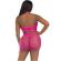 Leg Avenue - Mini Dress With Openings Fuchsia