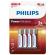 Philips - Power Alkaline Battery Aaa LR03 4 Pack