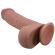 Pretty Love - Sliding Skin Series Realistic Dildo With Sliding Skin Suction Cup Brown 23.4 CM