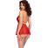 Chilirose - Cr 4720 Babydoll & Thong Red