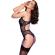 Chilirose - Cr 4702 Set Crotchless Bodysuit Black