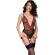 Chilirose - Cr 4722 Bodysuit Crotchless Red