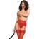 Chilirose - Cr 4718 Garterbelt & Stockings Red