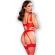 Chilirose - Cr 4625 Set Four Pieces Crotchless Red