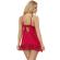 Subblime - Satin Babydoll With Lace Red