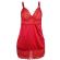 Subblime - Satin Babydoll With Lace Red