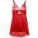 Subblime - Satin Babydoll With Lace Red