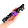 Kink - Breathable Ball 4 CM Gag With Double Rivet Purple 62.5 X 2.5 CM Adjustable 42-58 CM