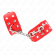 Kink - Wristbands With Double Line of Adjustable Studs Red